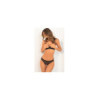Ensemble deux pièces, soutien-gorge ouvert avec string 